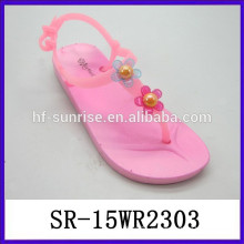 Sandalias de lujo de las sandalias de las mujeres de la flor de las mujeres para las mujeres 2015 sandalias del PVC